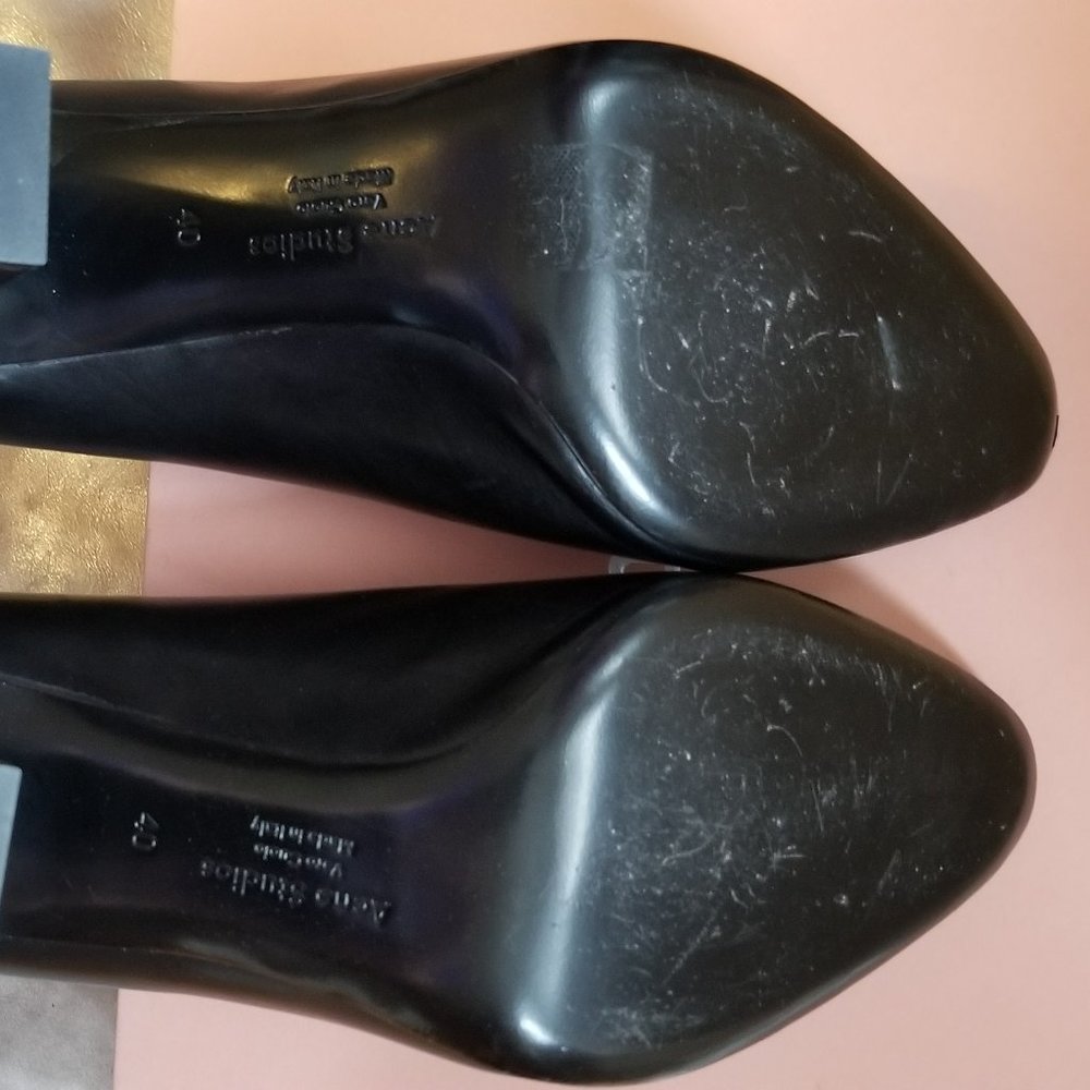 *NWT* ACNE PUMP leather block heel pump - Picture 5 of 7